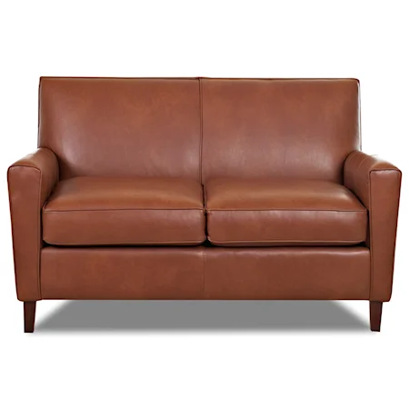 Contemporary Leather Loveseat